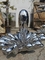 Large 200CM Crab Fiberglass Stainless Steel Sculpture Abstract Device