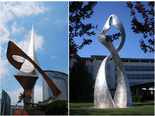 Design city mall plaza park campus large stainless steel art modern abstract creative sculpture furnishings