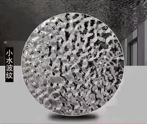 Metallbeleuchtung Edelstahlskulptur zum Bild Custom SS Wasser Wellplatte