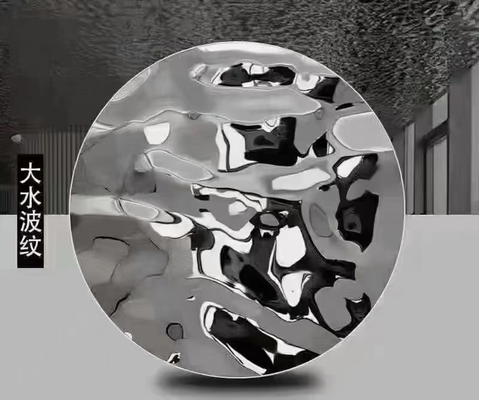 Individuell angefertigte Metallleuchten Skulptur Edelstahl Wasserstahlplatte