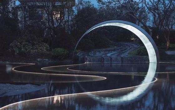 Großes Metall Art Sculptures, Pool LED Waterscape beleuchtet Edelstahl-Statue